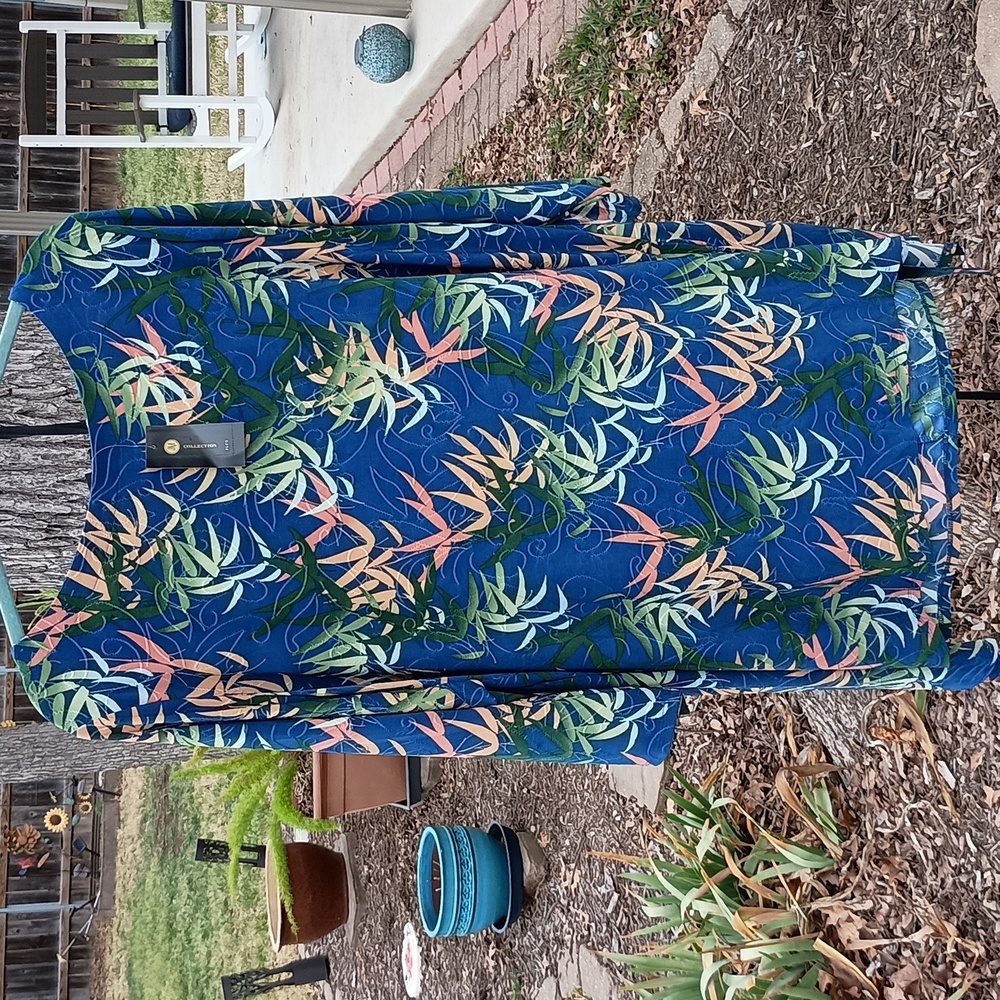 JM Collection Blue and Green Women's Top - 3x. NWT